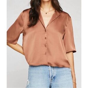 GENTLE FAWN moxie button down shirt in chai